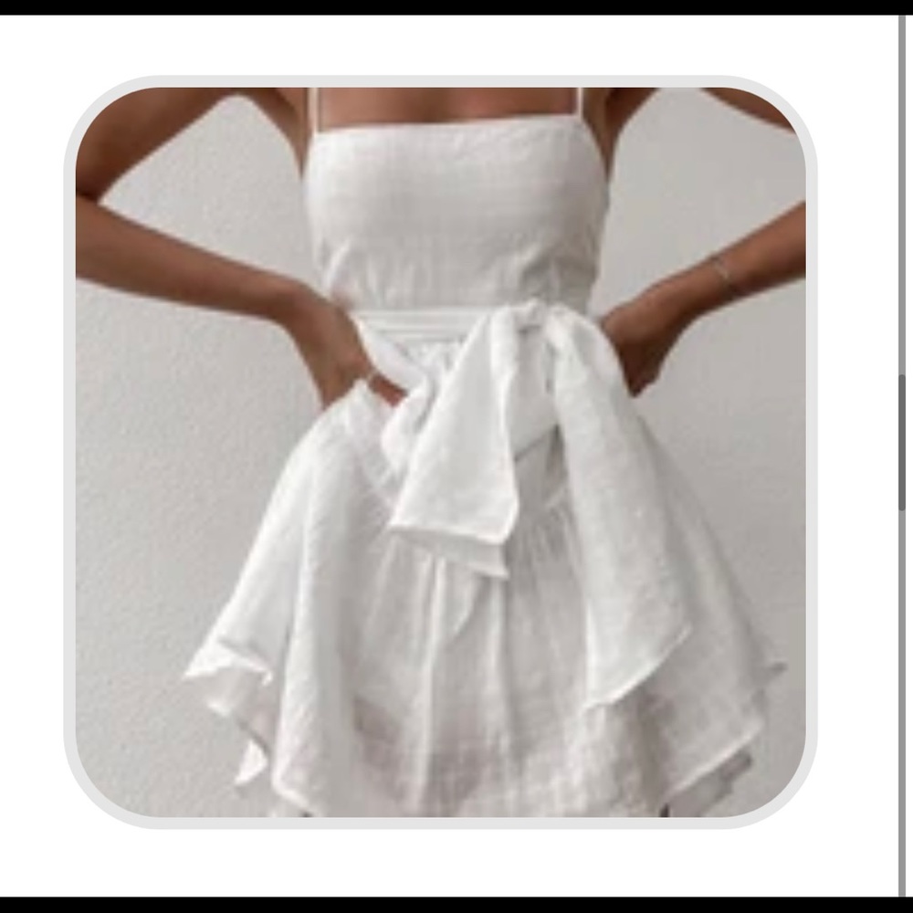 Mishkah White Shadow Dress. Never worn. With tags